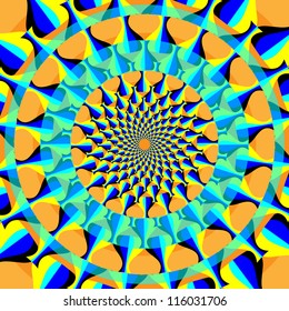 Wheels of Fate    (motion illusion)