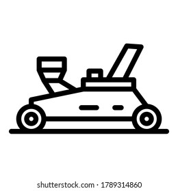 Icono de tornillo de la toma de ruedas. Volante de contorno jack tornillo icono vector de diseño web aislado en fondo blanco