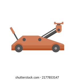 Wheels jack-screw icon. Flat illustration of wheels jack-screw vector icon isolated on white background