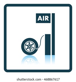 Wheels pump station icon. Shadow reflection design. Vector illustration.