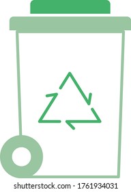 Concepto de bifurcaciones de reciclado de ruedas, ahorro de la ecología de la Tierra, gestión de residuos Icono de vectores de equipos de gestión de residuos, 