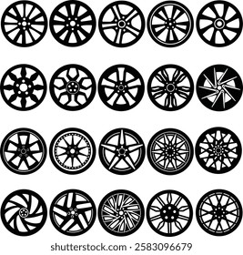 Wheels Rim Designs Set Bundle