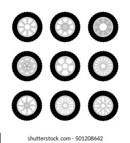 wheels and rims set