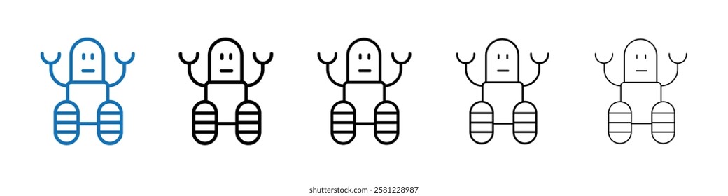Wheels robot icon Outline vector logo for web ui