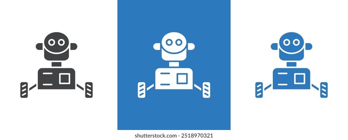 Wheels robot icon thin line illustration