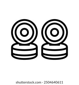 wheels skate sport line icon vector. wheels skate sport sign. isolated contour symbol black illustration