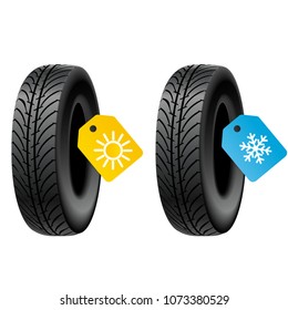 Wheels and tires for a given season