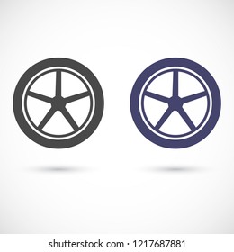 wheels vector icon 10 eps