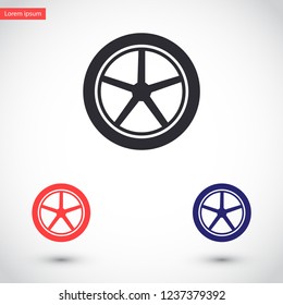 wheels vector icon 10 eps
