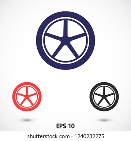wheels vector icon 10 eps