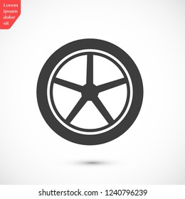 wheels vector icon 10 eps