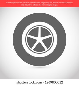 wheels vector icon 10 eps