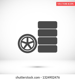 wheels vector icon 10 eps
