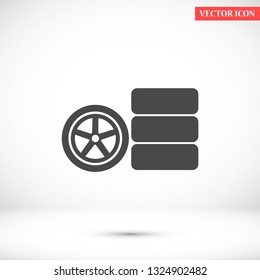 wheels vector icon 10 eps