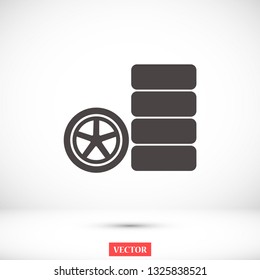 wheels vector icon 10 eps