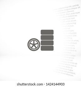 wheels vector icon 10 eps , Lorem ipsum Flat design