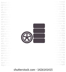 wheels vector icon 10 eps , Lorem ipsum Flat design