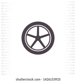 wheels vector icon 10 eps , Lorem ipsum Flat design