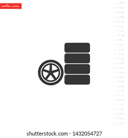 wheels vector icon 10 eps , Lorem ipsum Flat design