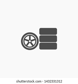 wheels vector icon 10 eps , Lorem ipsum Flat design