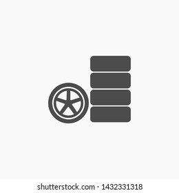 wheels vector icon 10 eps , Lorem ipsum Flat design