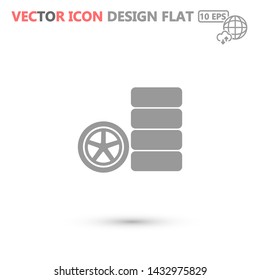 wheels vector icon 10 eps , Lorem ipsum Flat design