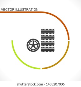 wheels vector icon 10 eps , Lorem ipsum Flat design