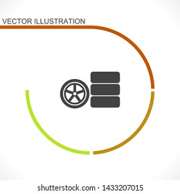 wheels vector icon 10 eps , Lorem ipsum Flat design