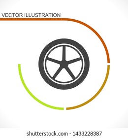 wheels vector icon 10 eps , Lorem ipsum Flat design