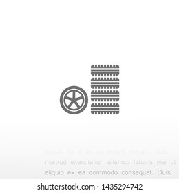 wheels vector icon 10 eps , Lorem ipsum Flat design