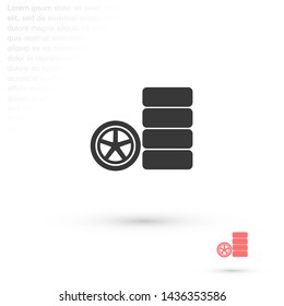 wheels vector icon 10 eps , Lorem ipsum Flat design