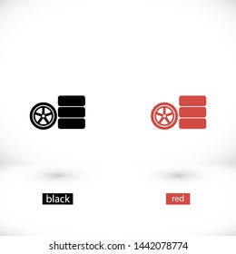 wheels vector icon 10 eps , Lorem ipsum Flat design