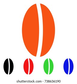 Wheet Seed icon. Vector illustration style is a flat iconic wheet seed symbol with black, orange, red, green, blue color versions. Designed for web apps and software interfaces.