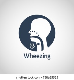 Wheezing Vector Logo Icon Illustration