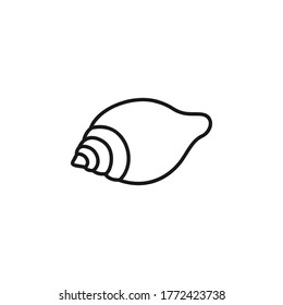 Whelk icon flat vector illustration