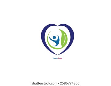 When designing a health logo, the choice of colors is crucial. Blue and green are widely used as they convey trust, calmness, and a sense of healing. White adds a clean and professional touch softer.