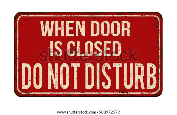 When Door Closed Do Not Disturb Stock Vektorgrafik