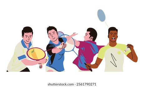 When facing an opponent, badminton can be played individually or in teams. Teams can consist of men, women, or a mix of both.