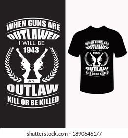 When Guns Outlawed Will Be Outlaw Stock Vector (Royalty Free ...