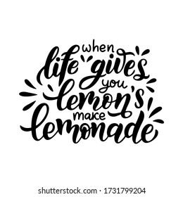 When Life Gives You Lemons Make Stock Vector (Royalty Free) 1731799204 ...