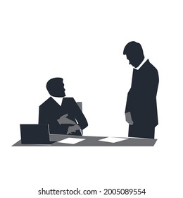 When a person is late to work icon -  illustration