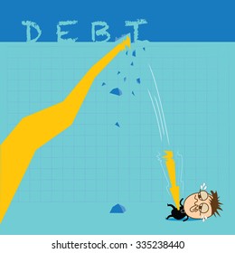 When the recession Resulting in higher debt.
