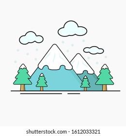 When snow fall on the mountain