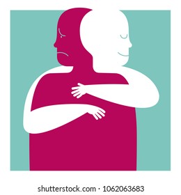 WHEN SOMEBODY IS SAD, A HUG IS THE BEST HELP. PSYCHOLOGICAL HELP.
Serie of metaphorical concepts.
