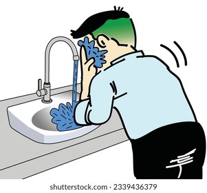When it's time for a coffee break I had to wash my face a bit. to bring freshness back will wake up from sleepiness 