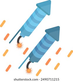 When two firework rockets meet in the sky, they create a dazzling dance of light, symbolizing the beauty of a fleeting but eternal moment.