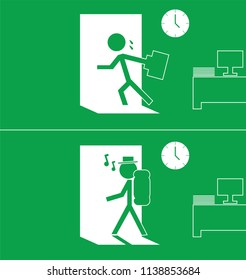 when work was done,employee want to do someting.