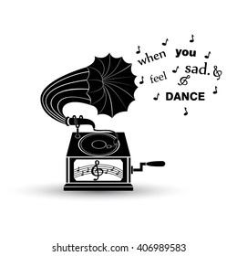 When you feel sad. Dance. Inspiration quote.