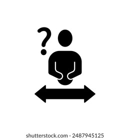 Wo Konzeptlinien-Symbol. Einfache Elementdarstellung, bei der das Konzeptkontursymbol entworfen wird.