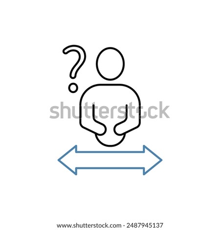 where concept line icon. Simple element illustration. where concept outline symbol design.